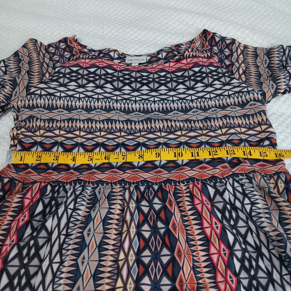 The Odells Womens Silk Geometric High Low Top Size XS‎ Artsy Boho Lightweight - Picture 6 of 9